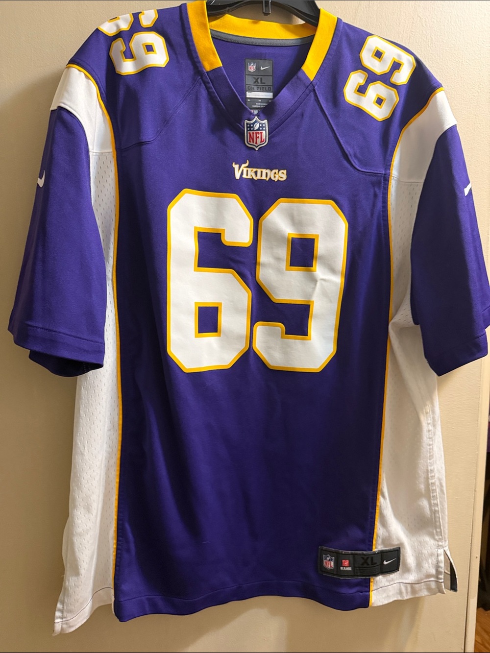Nike Minnesota Vikings Men’s #69 Jersey - Purple/White/Gold